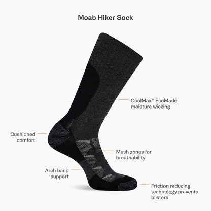 Moab Hiking Quarter Sock - US 7838