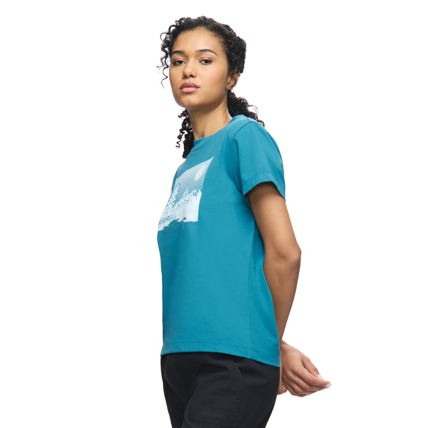 Women's Stripe Landscape Graphic Crew Tee - US 7278