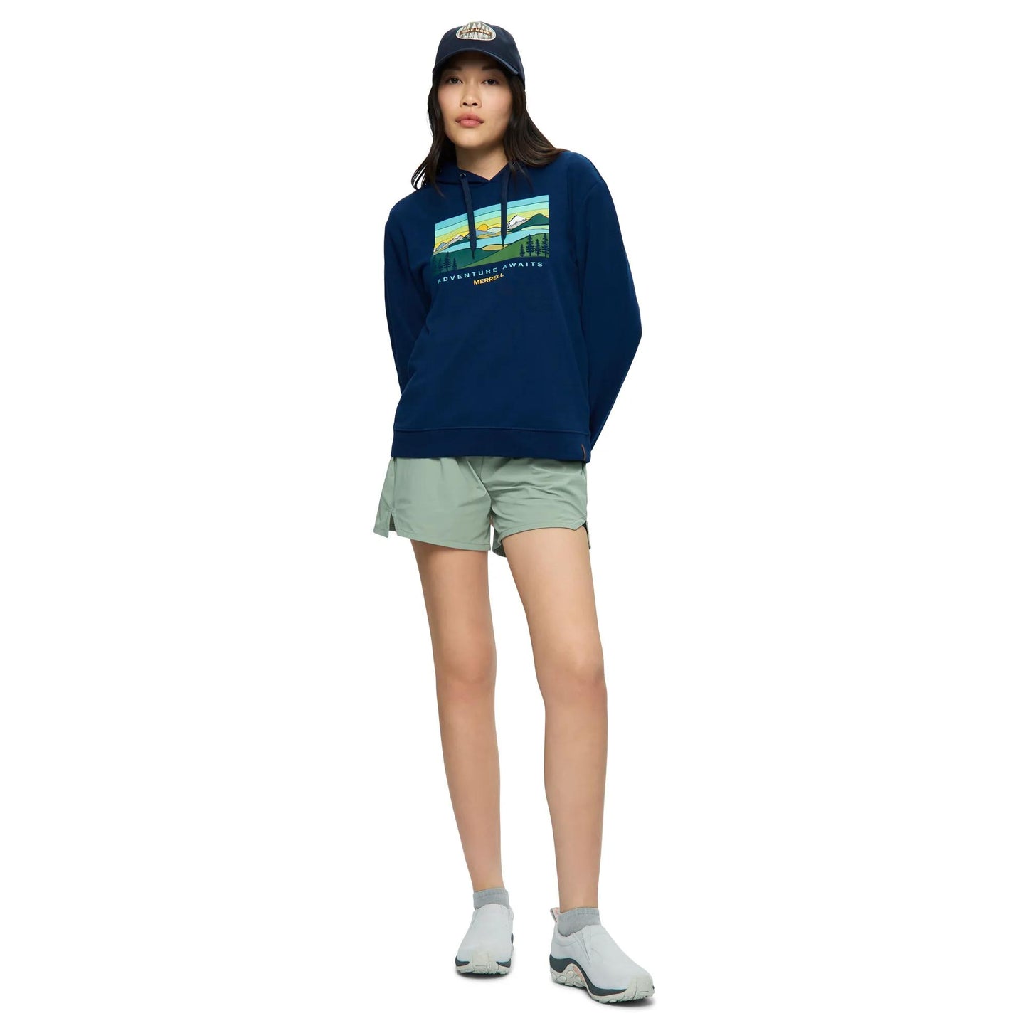 Women's Await Adventure Semi-Cropped Graphic Hoody - US 3331